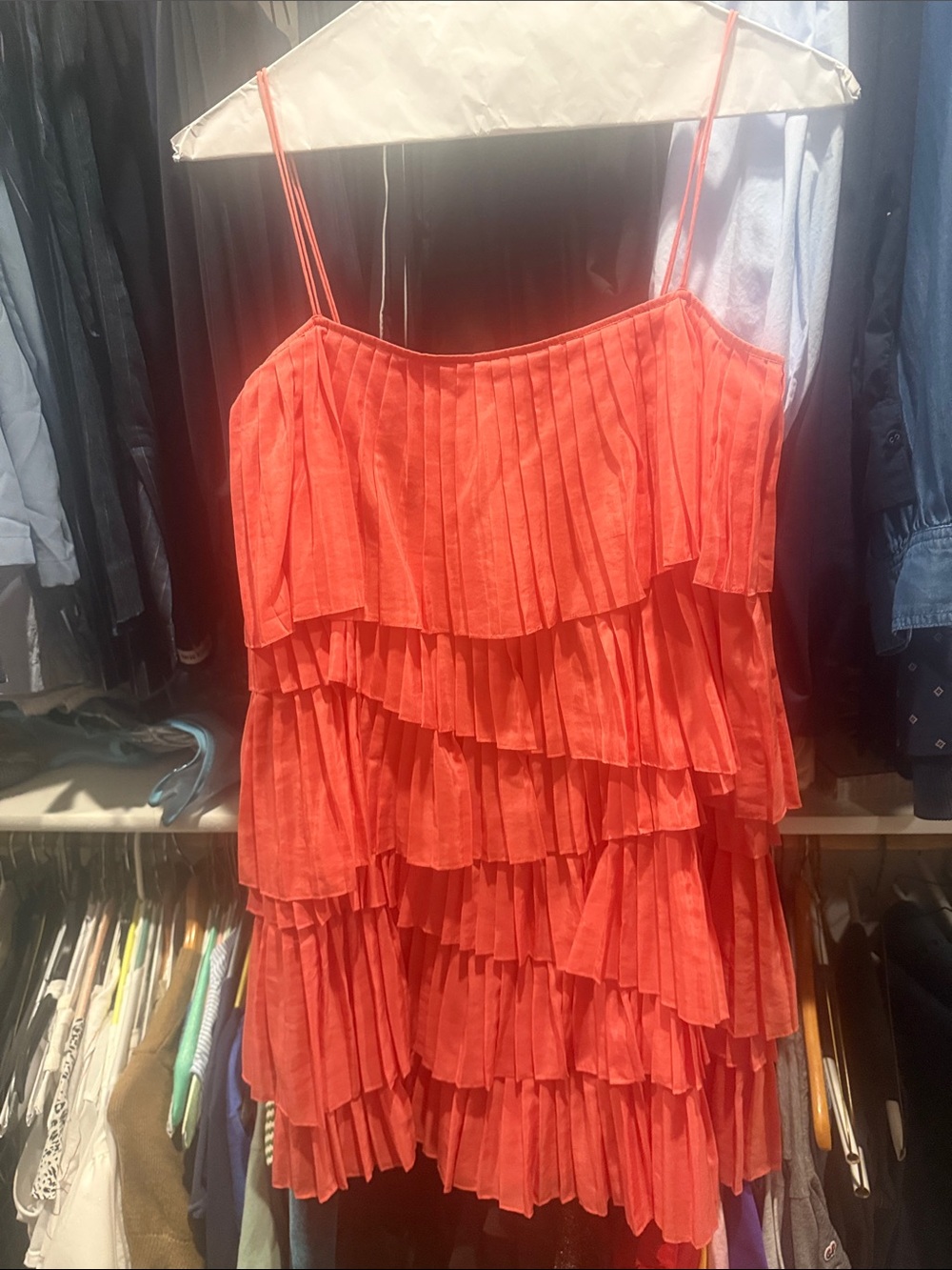 Loeffler Randall Coral Pleated Fabric Detail